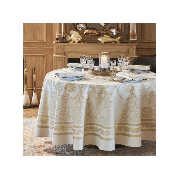 4 serviettes de table Eléonore doré Garnier Thiebaut