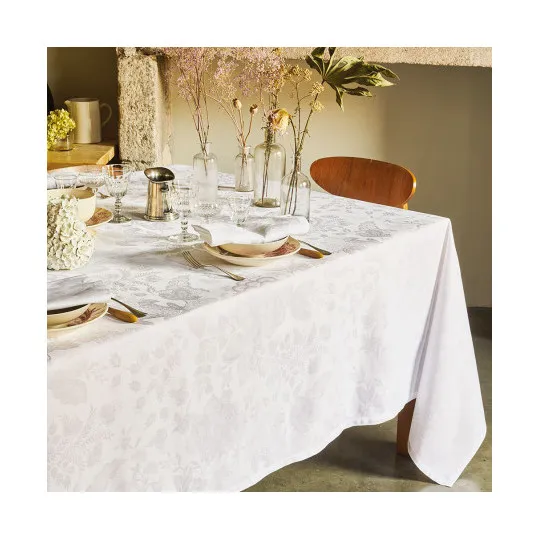 Nappe Mille Giverny Garnier Thiebaut blanc - 4 tailles