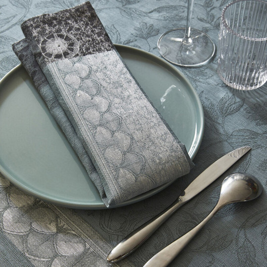 4 serviettes de table Symphonie Baroque Le Jacquard Français - 2 coloris