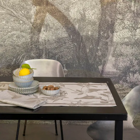 4 sets de table LE JACQUARD FRANCAIS Volière 100% lin 54x38cm - 3 coloris