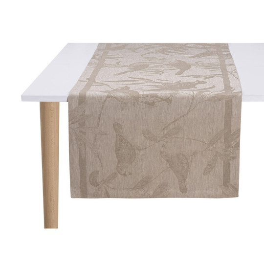 Chemin de table Volière Le Jacquard Français 50x150cm - 2 coloris