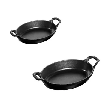 Set 2 plats ovales STAUB - 21 & 24cm - 2 coloris