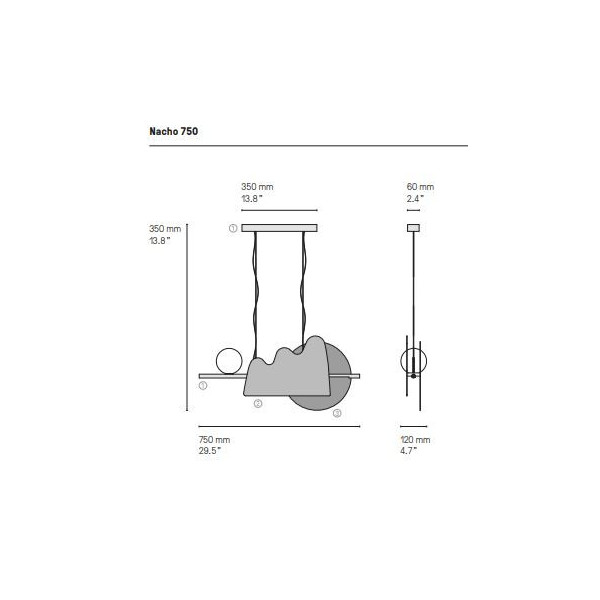 Suspension Nacho CVL - 2 tailles 4 finitions