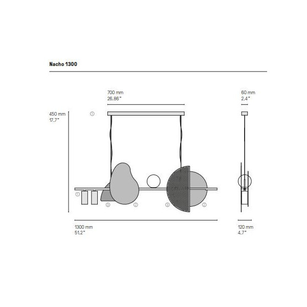 Suspension Nacho CVL - 2 tailles 4 finitions