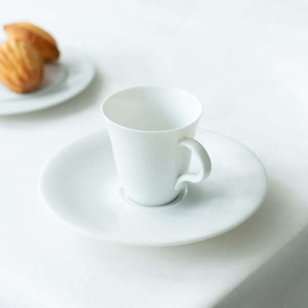 6 tasses et soucoupes SD One blanc Degrenne - 2 tailles