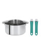 Batterie 4 casseroles + 2 poignées amovibles Cristel Mutine Evolution - 6 coloris