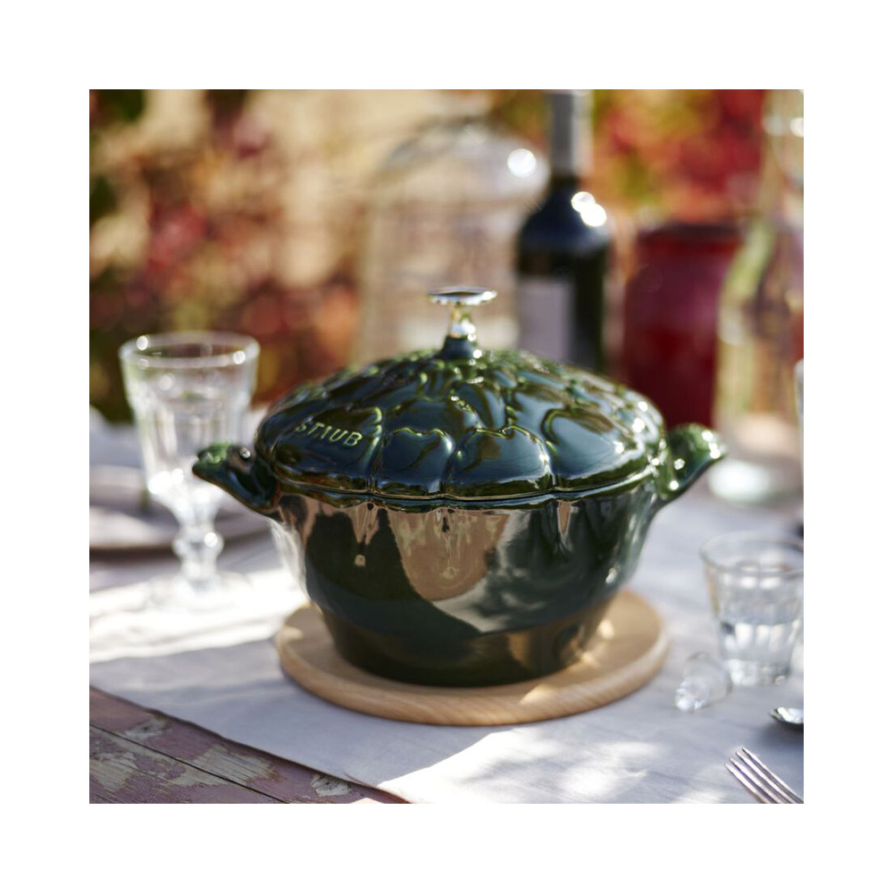 715405 Cocotte Sitrabella Ovale En Fonte Émaillée L26 Cm - 4 Litres - Extérieur Émail Vert Sauge