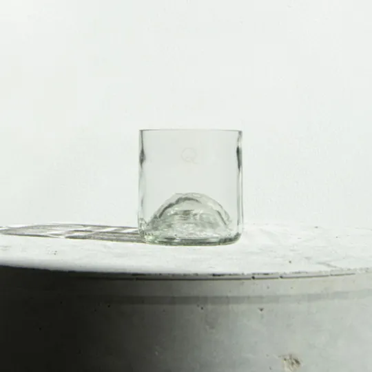 4 tasses en verre Q de bouteilles - 2 coloris