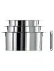Set batterie de 3 casseroles CRISTEL Strate + 1 poignée Zénith amovible