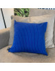 Coussin Sauvelade Artiga bleu électrique fleurs 40x40cm