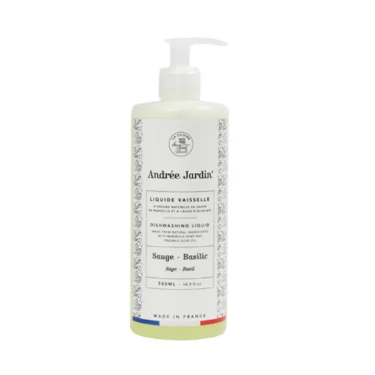 Liquide vaisselle 500ml Sauge Basilic Andrée Jardin