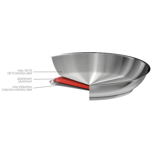 Poêle haute inox Cristel Strate - 2 diamètres