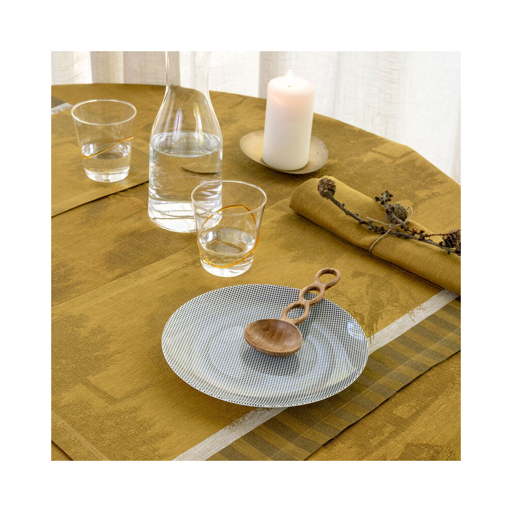 3 Servietts/sets De Table Le Jacquard Français – Modèle SARI PAVOT, Tons Bleus, Coton
