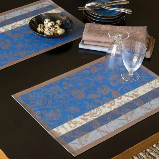 4 sets de table enduits LE JACQUARD FRANCAIS Cottage 50x36cm - 3 coloris