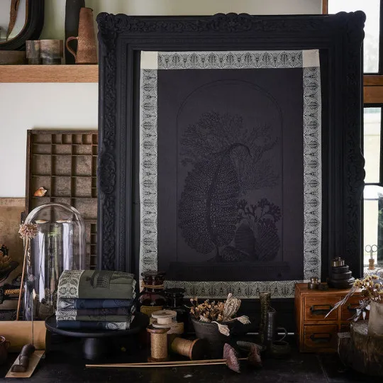 Torchon Curiosités Minérales Le Jacquard Français en coton