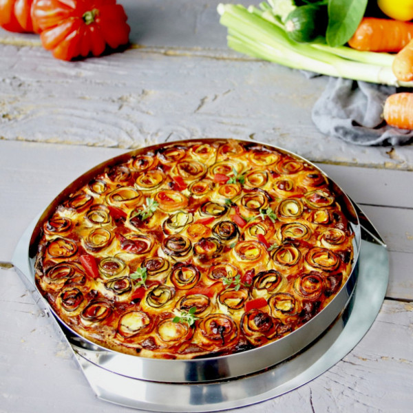 Moule à tarte Cristel en inox 28cm