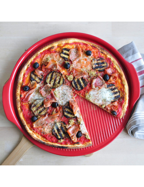 Pizza Stone ronde rainurée EMILE HENRY - 2 coloris