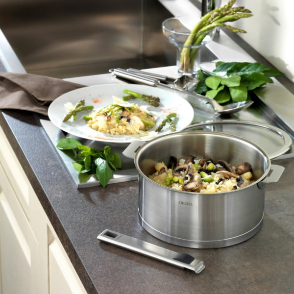 Casserole Cristel Strate amovible en inox - 5 tailles