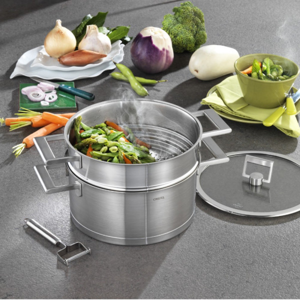 Couvercle plat Strate verre Cristel - 8 tailles