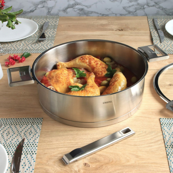 Sauteuse en inox Cristel Strate amovible - 4 tailles