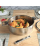 Sauteuse en inox Cristel Strate amovible - 4 tailles