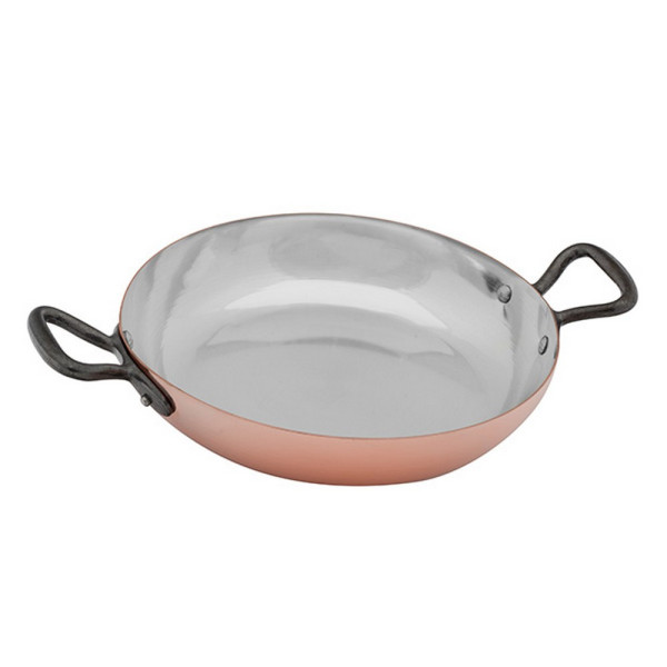 Plat rond cuivre étamé Baumalu - 2 tailles