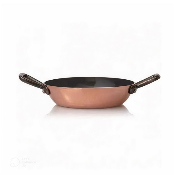 Plat rond cuivre étamé Baumalu - 2 tailles