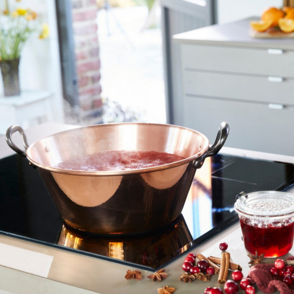 Bassine à confiture Baumalu en cuivre pour induction - 26cm