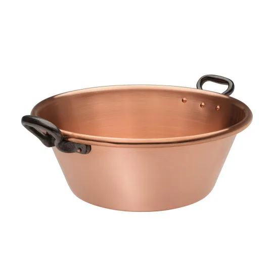 Bassine à confiture 26cm cuivre lisse Baumalu