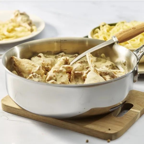 Sauteuse droite  DE BUYER Affinity en inox - 4 tailles