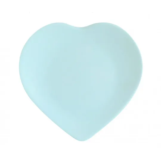 6 assiettes à dessert Deshoulières coeur Mazarin blanches