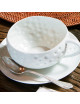 6 tasses à thé et soucoupes Corail Jacques Pergay