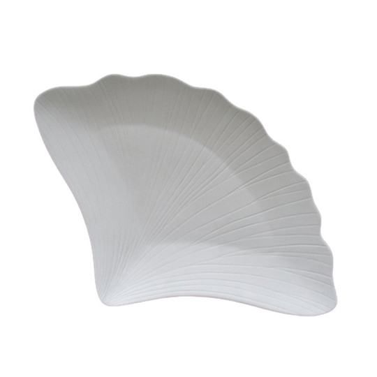 6 assiettes Gingko porcelaine Jacques Pergay - 3 tailles