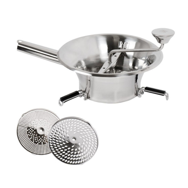 Moulin à légumes en inox Louis Tellier 24 cm - 3 grilles