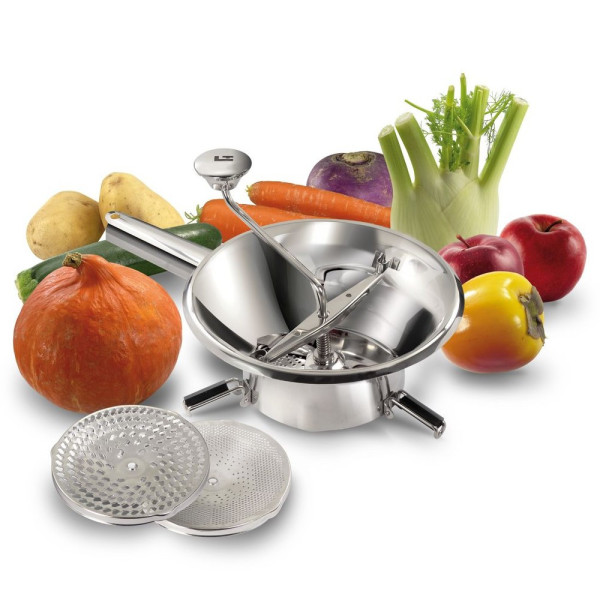 Moulin à légumes en inox Louis Tellier 24 cm - 3 grilles