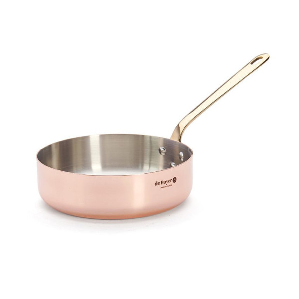 Sauteuse à queue inocuivre cuivre-inox laiton De Buyer - 3 tailles