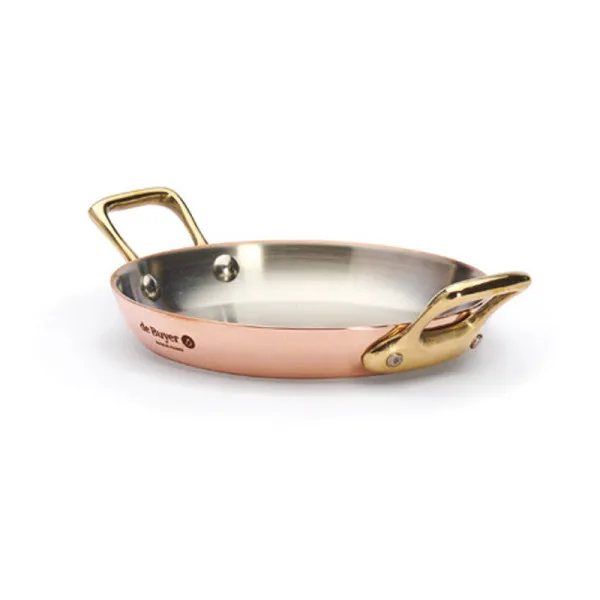 Plat à four rond Inocuivre De Buyer cuivre-inox laiton - 4 tailles