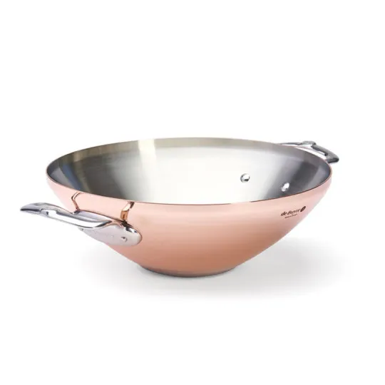 Wok De Buyer Prima Matera en cuivre et inox 32cm