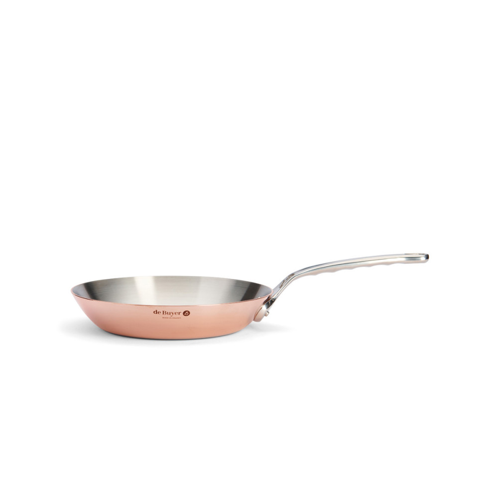 Poêle En Cuivre CopperGarden 24 Cm – étamée – Manche Et Couvercle – NEUVE