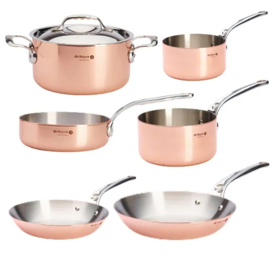 Set batterie 7 pièces Inocuivre De Buyer