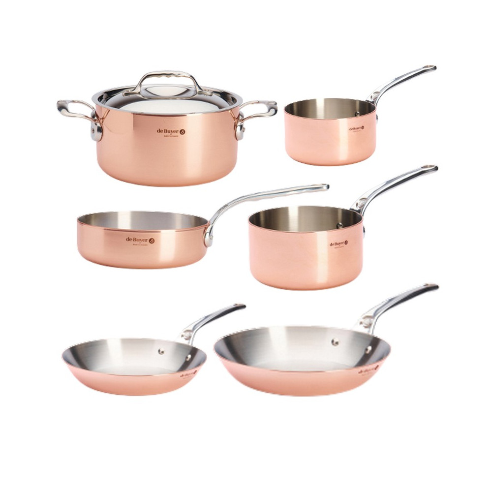 Batterie de Cuisine 23 Pièces Granite Sizar Effet Cuivre
