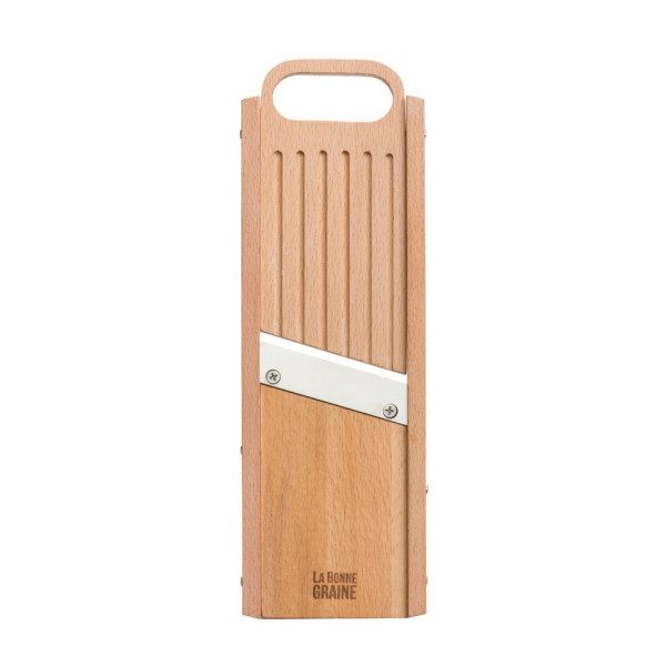 Mandoline bois traditionnelle lame inox Louis Tellier La bonne graine - 5 finitions