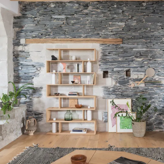 Bibliothèque Bibliofleur Drugeot Manufacture en chêne massif