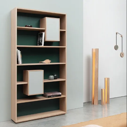 Bibliothèque Mixage 100 Drugeot Manufacture chêne massif - 14 coloris