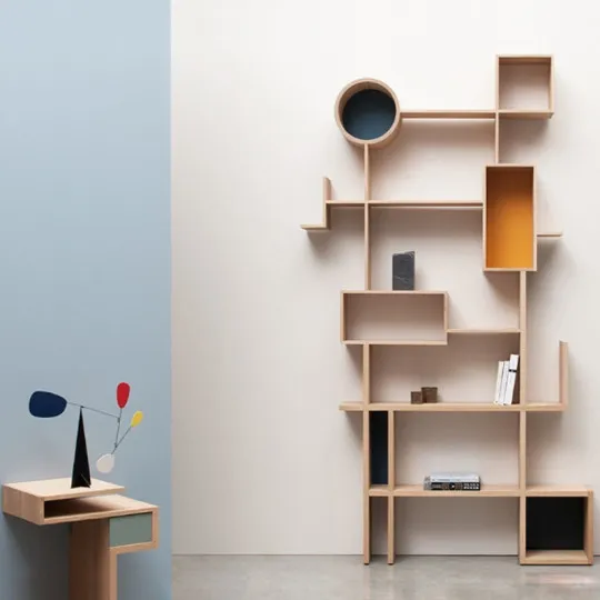 Bibliothèque Réso Drugeot Manufacture chêne massif - 14 coloris