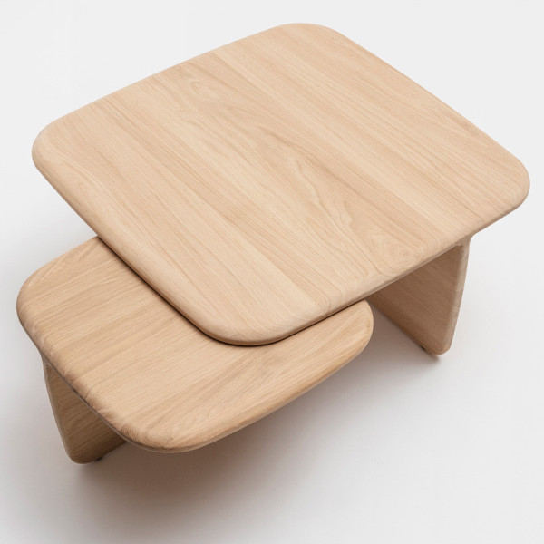 Table basse Toi et moi Drugeot Manufacture chêne massif