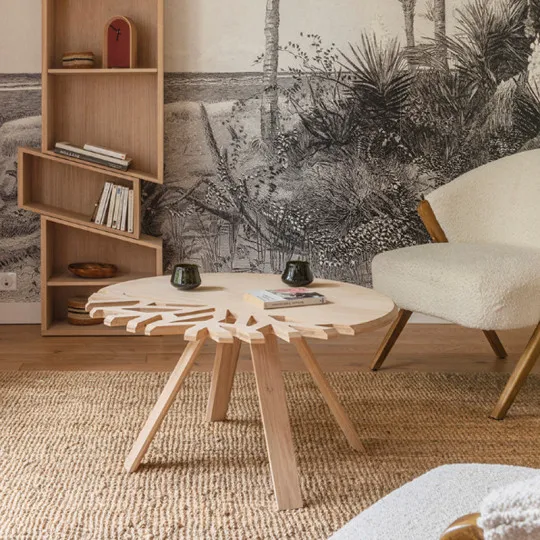 Table basse Canopée Drugeot Manufacture chêne massif - 14 coloris