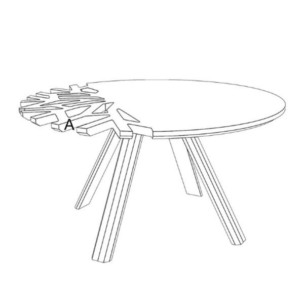 Table basse Canopée Drugeot Manufacture chêne massif - 14 coloris