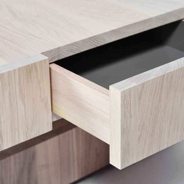 Table basse Cubocarré Drugeot Manufacture chêne massif - 14 coloris