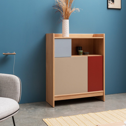 Chiffonnier Bric 90 Drugeot Manufacture chêne massif - 14 coloris